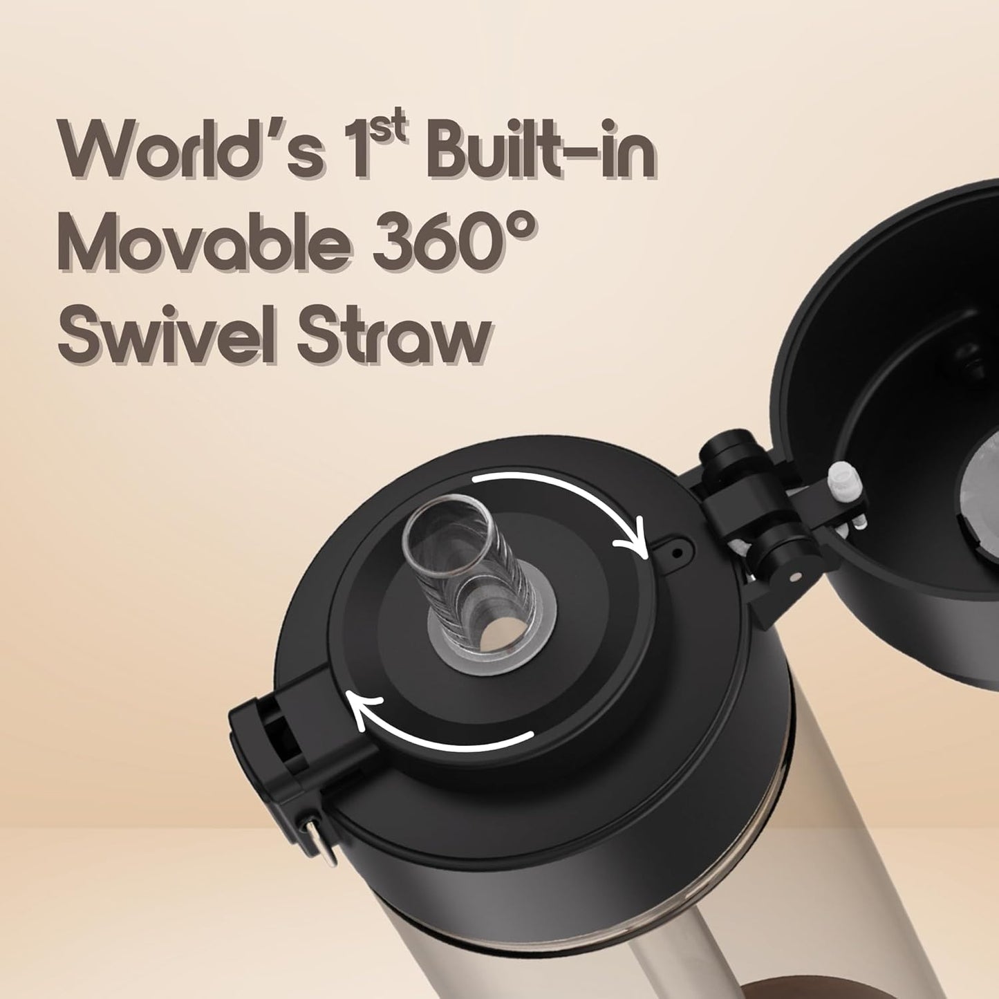 BobaMate® 25 oz Reusable Boba Cup & Tumbler with Lid, Straw, & Handle – Iced Coffee, Smoothie, Iced Matcha Cup – Spill-Proof, Shatter-Resistant, BPA-Free – Ube