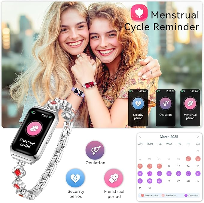 Smart Watches for Women,Fitness Tracker Watches with Sleep Monitor/Heart Rate/Blood Oxygen,IP68 Waterproof FitnessTracker with Long Battery Life,Excellent Appearance Design for Android/iOS Phones