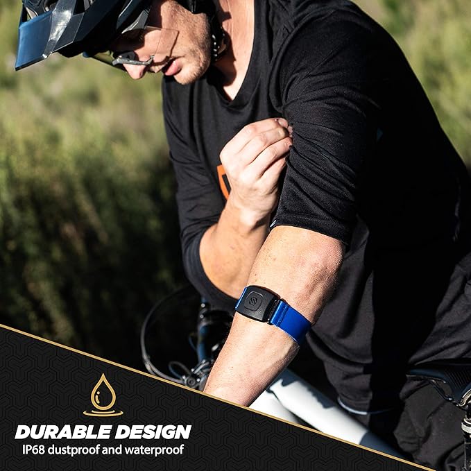 Scosche Rhythm R+2.0: Waterproof/Dustproof Armband with ANT+ & BLE Bluetooth Smart for Hyper Accurate Workout Heart Rate Monitoring with Wahoo, Peloton, LED Monitor, DDP Yoga, Strava