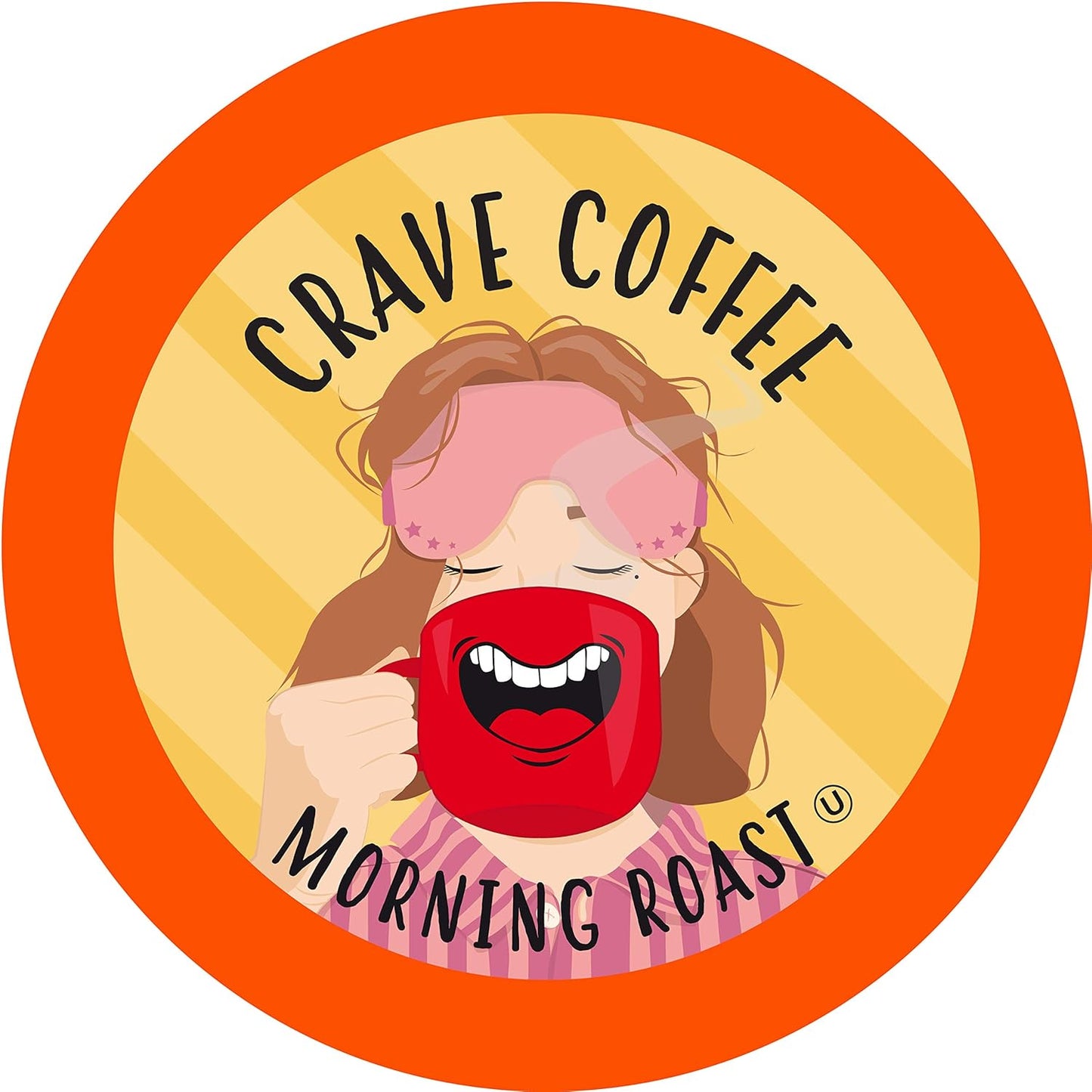Crave Beverages Morning Roast - Light Roast Coffee Pods, for Keurig K Cup Brewers, 40 Count
