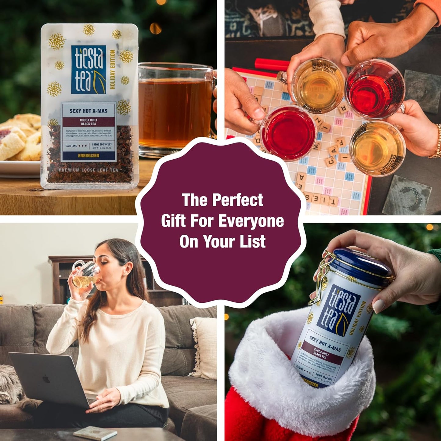 Tiesta Tea - Merry Cocoa Cherry Loose Leaf Tea, Chocolate Cherry Herbal Blend, Non-Caffeinated, Hot or Iced, Makes up to 200 Cups in Resealable Bulk Pouch, 16 Ounce