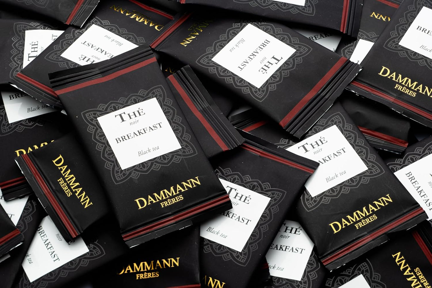 Dammann Freres Satchets, Breakfast Tea Bags, Premium Gourmet French Black Tea, Individually Wrapped, 24 Count (Single Pack)