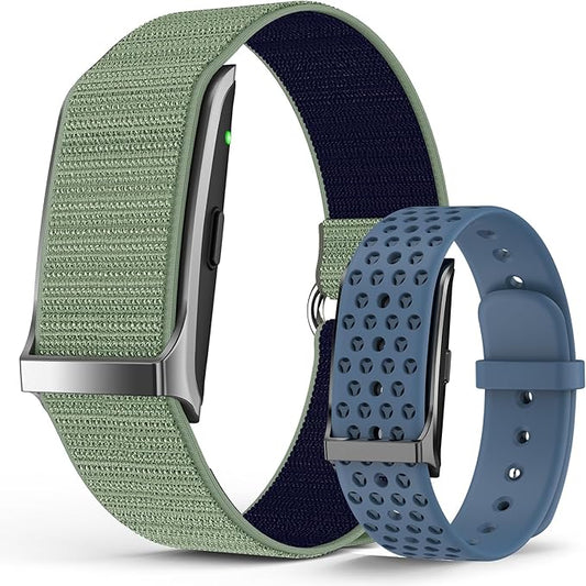 Smart Bracelet, Wearable Activity & Fitness Tracker Band, 24H Sleep Tracker, All-Day Continuous Heart Rate Blood Pressure Stress HRV Monitor, 120+ Sport Modes Smart Wristband with 2 Bands, Free APP