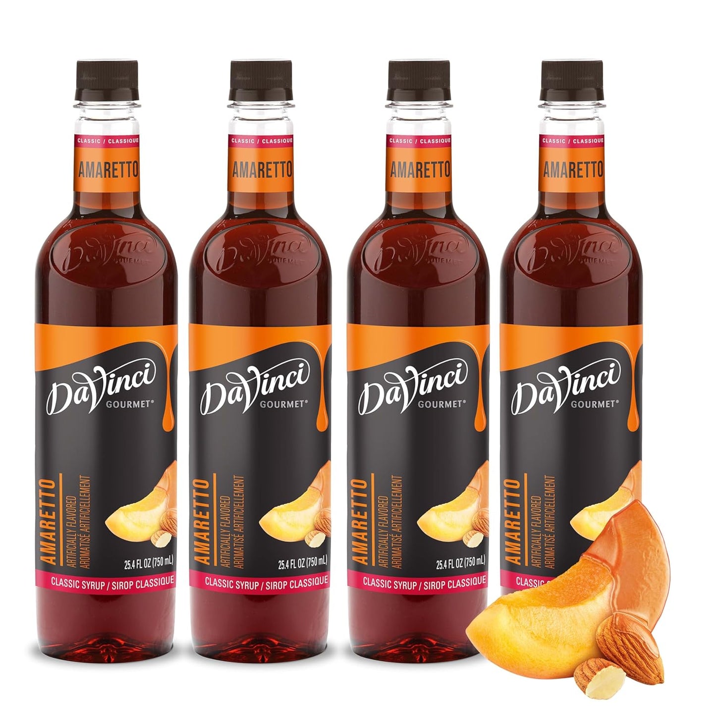DaVinci Gourmet Classic Amaretto Syrup, 25.4 Fluid Ounces (Pack of 4)