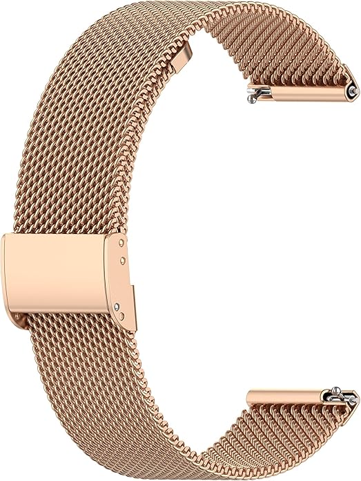 Adjustable Band Compatible with Lyaarka Watch Band for Women&Men Metal Mesh Stainless Steel Wristbands Bracelet Loop Strap Replacement Bands for Lyaarka Smartwatch (RoseGold)