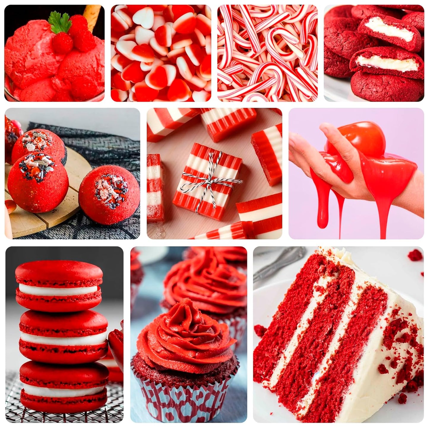 Food Coloring - Vibrant Liquid Icing Food Coloring Set for Baking, Cake Decorating, Easter Egg, Airbrush - Tasteless Food Color Dye for Fondant, Slime, DIY Crafts - 5.5 Fl.oz / 160ml Each (Red)