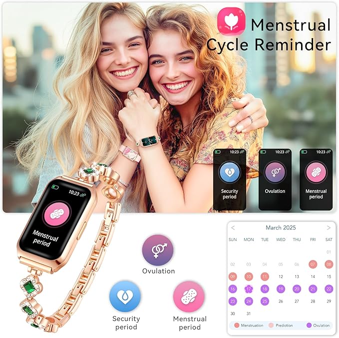 Smart Watches for Women,Fitness Tracker Watches with Sleep Monitor/Heart Rate/Blood Oxygen,IP68 Waterproof FitnessTracker with Long Battery Life,Excellent Appearance Design for Android/iOS Phones
