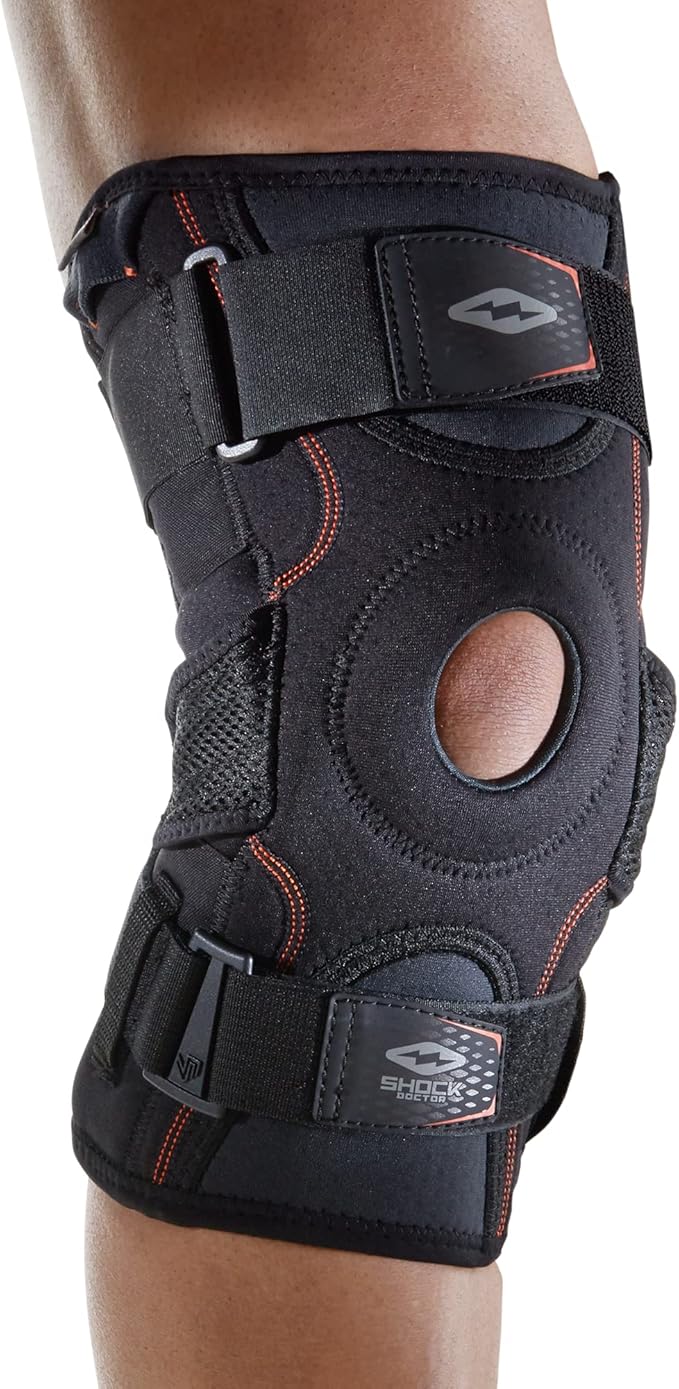 Shock Doctor 872 Knee Brace, Knee Support for Stability, ACL/PCL Injuries, Patella Support, Prevent Hyperextension, Meniscus Injuries, Ligament Sprains for Men & Women