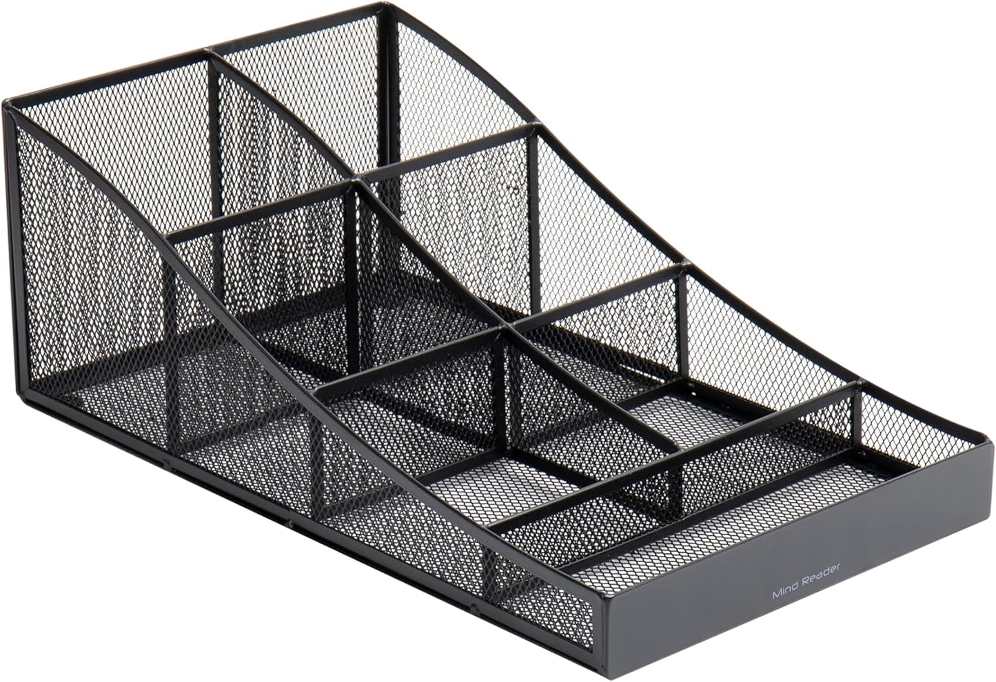 Mind Reader Countertop Organizer, Office Breakroom Supply Caddy, Desktop Organizer, Metal Mesh, Black