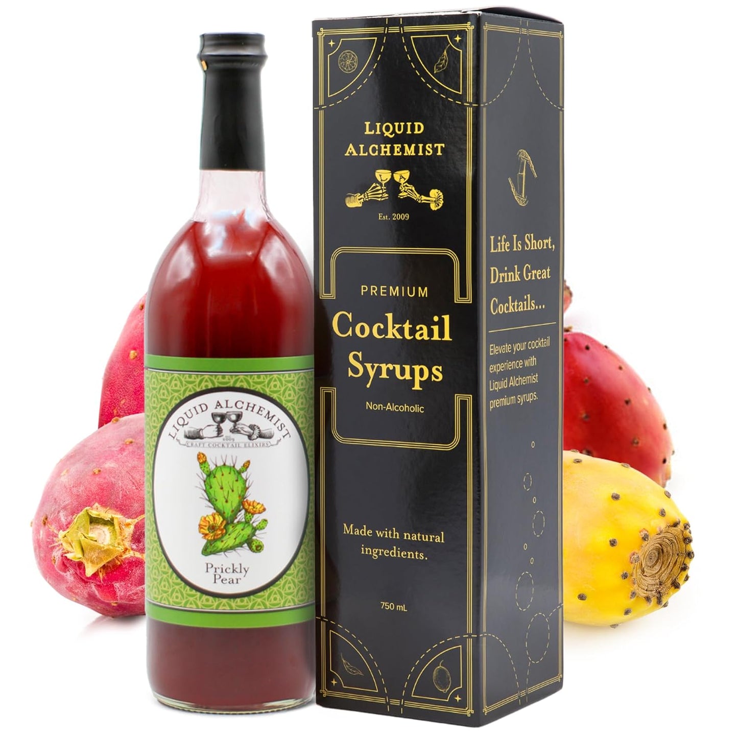 Liquid Alchemist Prickly Pear Syrup for Cocktails - Real Ingredients Make our Mixer Perfect for a Summer Cocktail and Margarita Mix - Vegan & Non-GMO (25 oz)