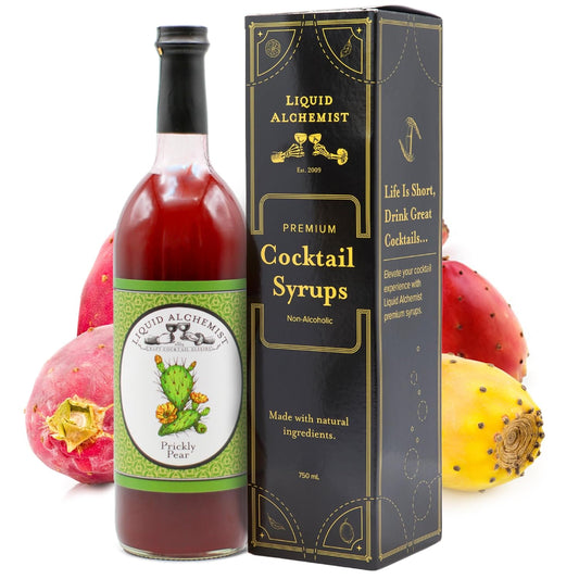 Liquid Alchemist Prickly Pear Syrup for Cocktails - Real Ingredients Make our Mixer Perfect for a Summer Cocktail and Margarita Mix - Vegan & Non-GMO (25 oz)