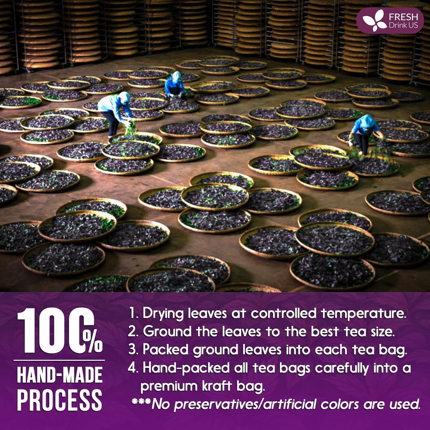 FreshDrinkUS, Premium Perilla Leaf Tea – 40 Tea Bags | 100% Pure Perilla Leaves | Caffeine-Free, Non-GMO, Natural Packaging | Herbal Tea Bags for Daily Enjoyment. Gluten-Free. Sugar-Free. Vegan