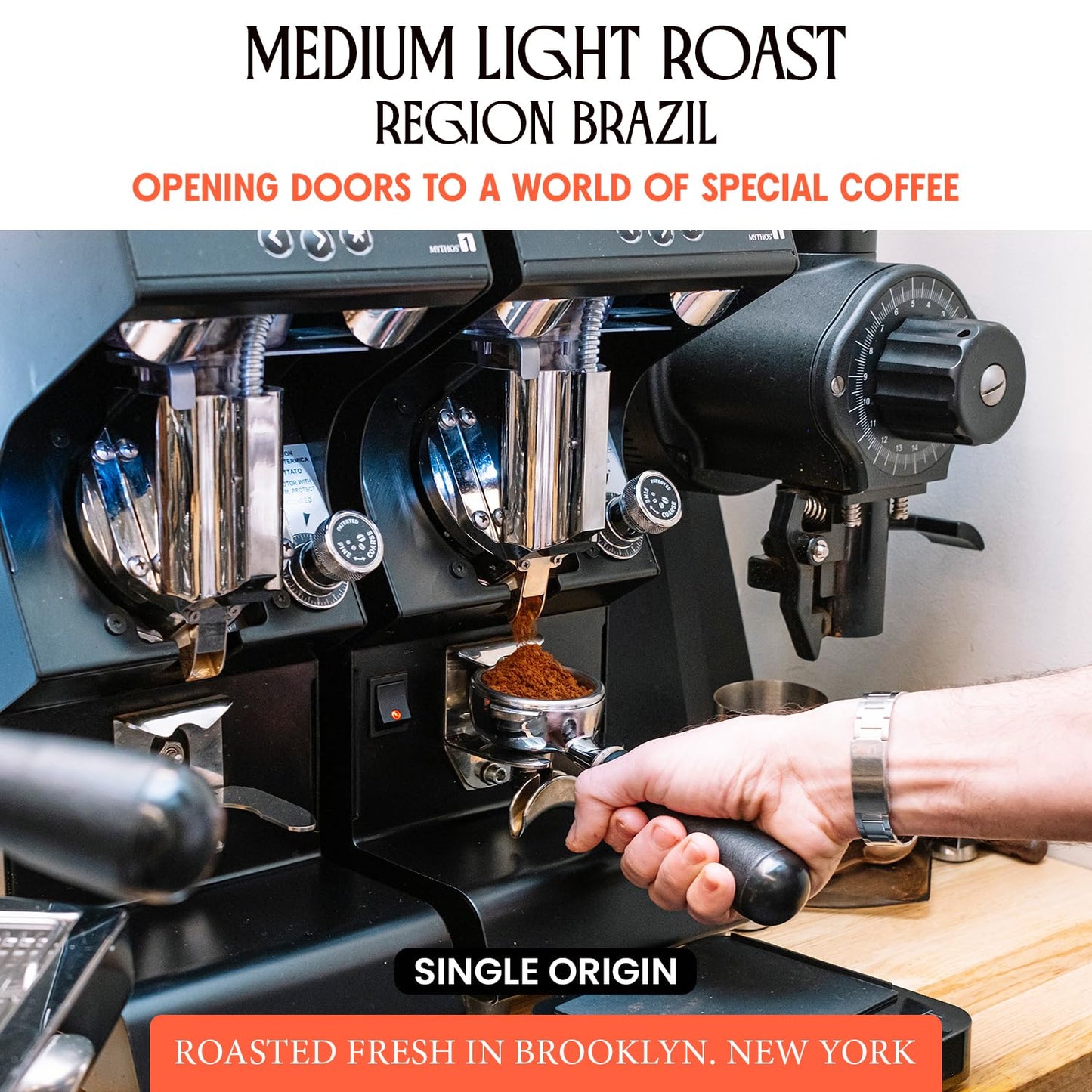 Brazil Oberon Ground Coffee, Medium Light Roast Coffee Ground with Orange Spice & Cocoa, 35.2 oz (2.2lb) Brazil Coffee Bag, Single Origin from Cerrado, Perfect for a Bright, Flavorful Brew