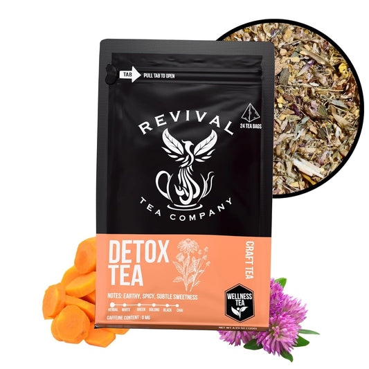 Revival Tea Company Herbal Tea - Hand Blended Craft Bold Flavor | Loose Leaf or Tea Bags | Organic and Caffeine Free (Loose Leaf, Detox Tea)