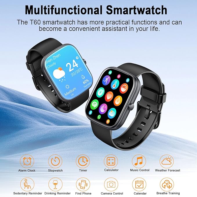 Smart Watch for Men Women, 2025 HD 1.91" Smartwatches (Answer/Make Call), 112+ Sports Modes Fitness Activity Tracker, Calories/Heart Rate/Sleep Monitor, IP68 Waterproof Step Counter for Android iOS