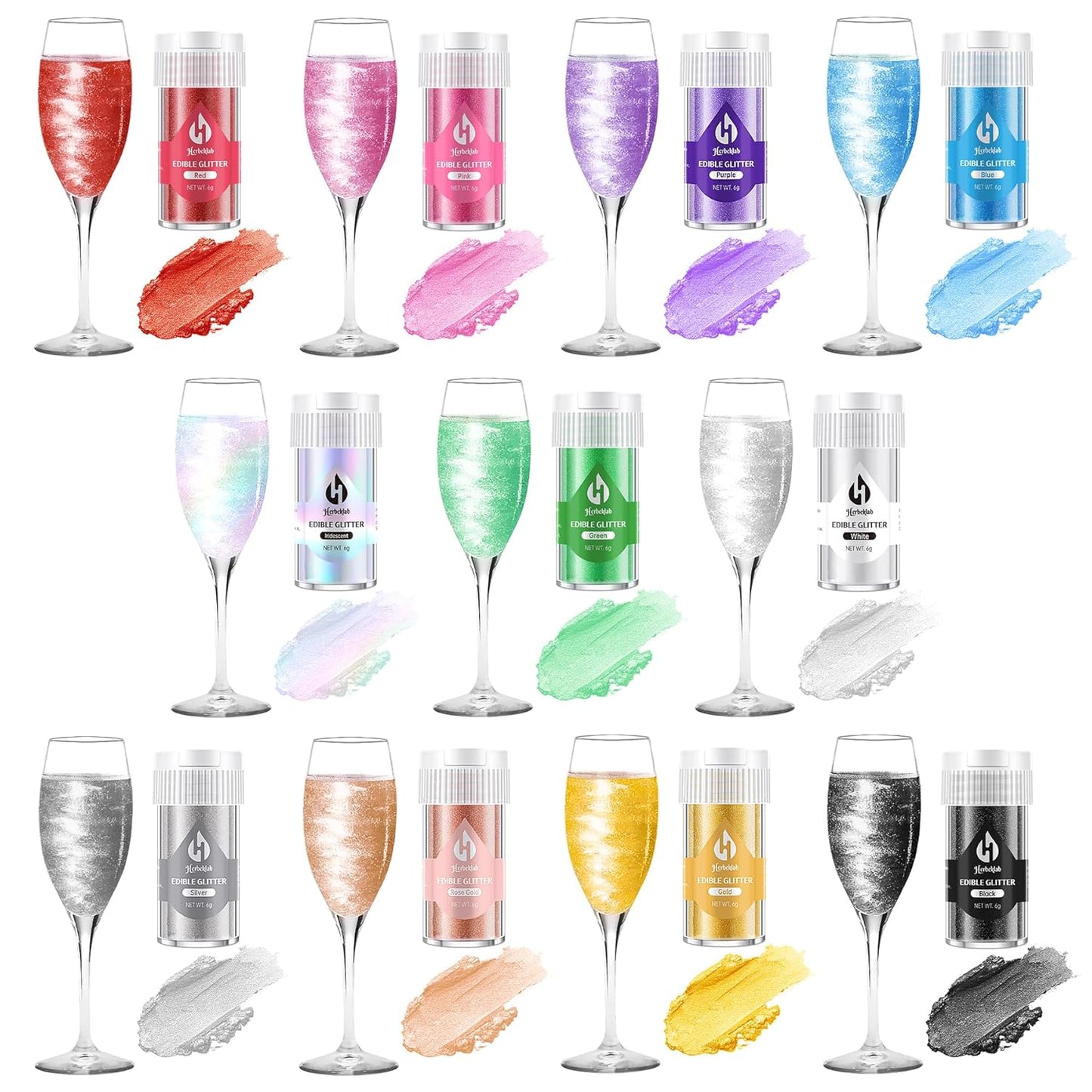 Purple Edible Glitter for Cocktails - 6g Purple Luster Dust Edible Drink Glitter Food Grade Metallic Shimmer Powder Sprinkles for Beverage Cake Chocolate Candy