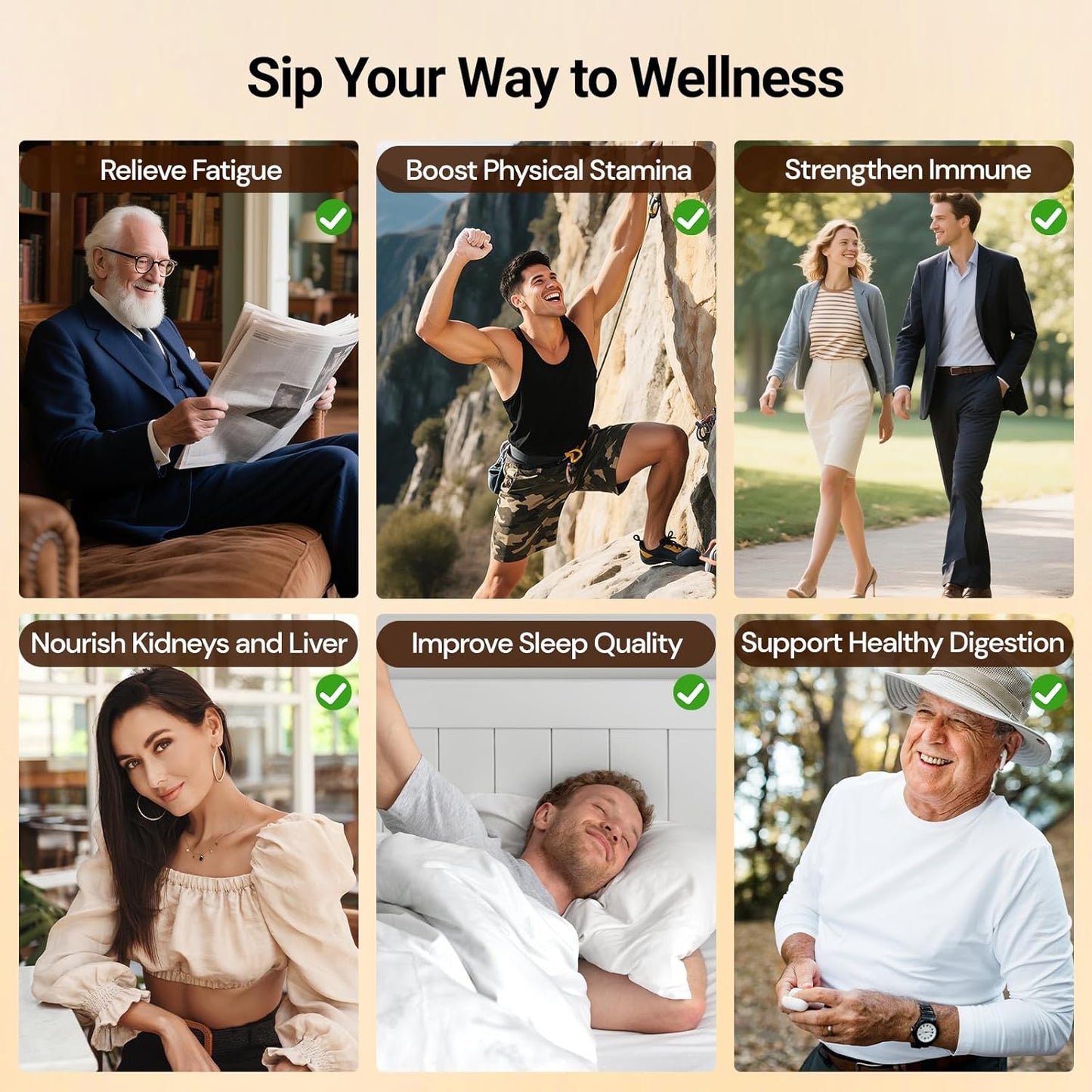 Kidney Tea Formula Ginseng Six Treasure Tea, Ginseng Five Treasure Cleanse Detox Teabag, 10 Precious Ingredients Formula Support Kidney and Live Health for Men Women (50 Bags/2 Pack)