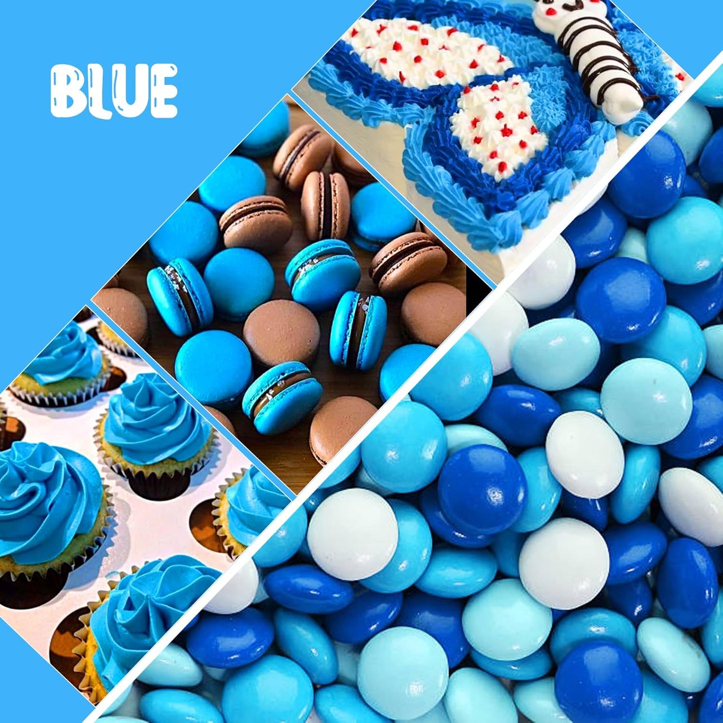 Food Coloring Liquid - Vibrant Color Food Coloring for Cake Decorating, Baking, Easter Egg, Icing - Tasteless Food Color Dye for Fondant, Cooking, Slime, Airbrush (Blue, 8 Fl.oz)