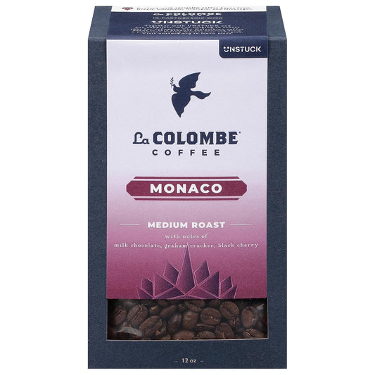La Colombe Monaco Medium Roast Whole Bean Coffee - Notes of Milk Chocolate, Graham Cracker, Black Cherry, 12 Ounce (Pack of 1)