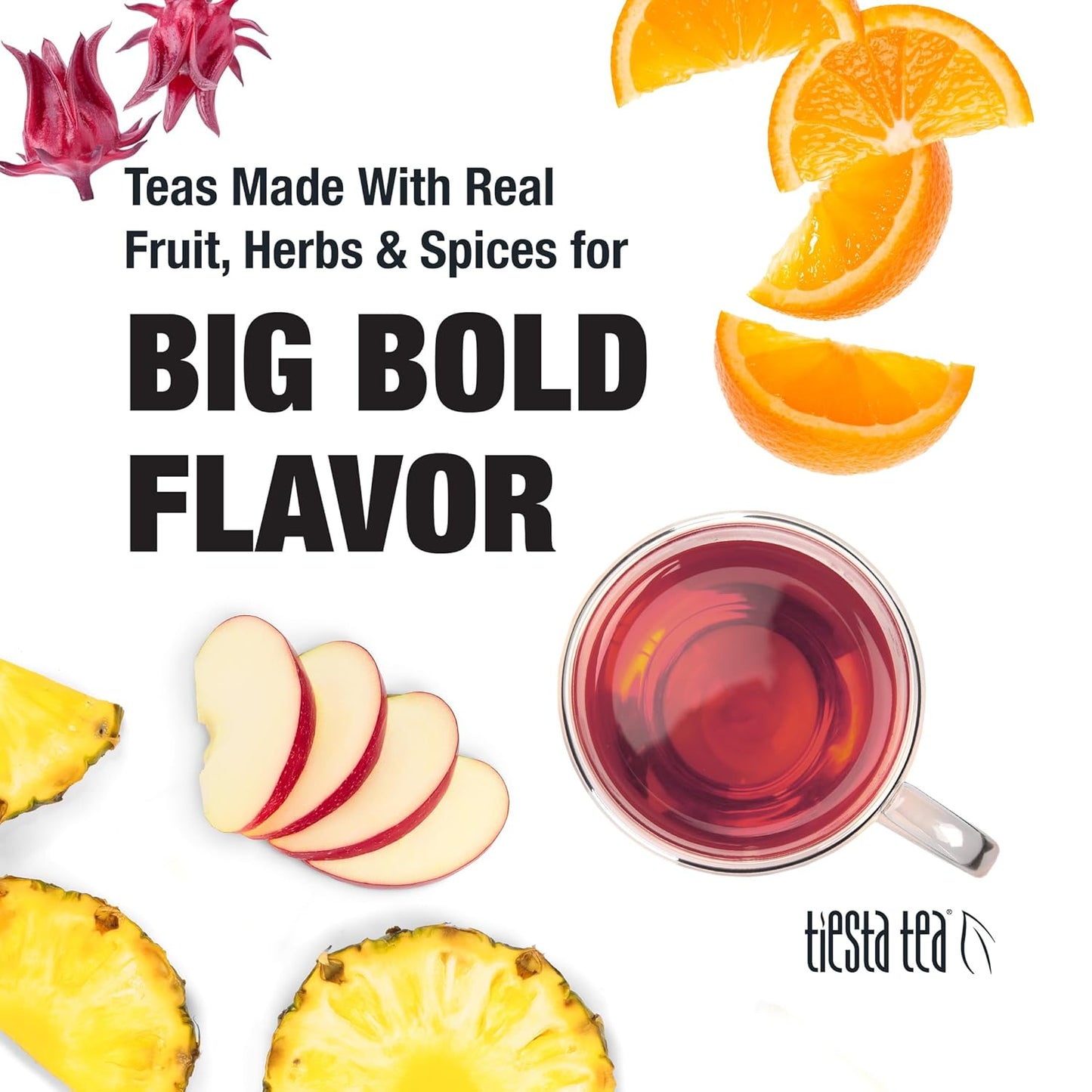 Tiesta Tea - Citrus Sunburst, Loose Leaf, Tropical Citrus Herbal Tea, Premium Non-Caffeinated Fruit Blend, Make Hot or Iced, Brews Up to 50 Cups, 5.5 Ounce Refillable Tin