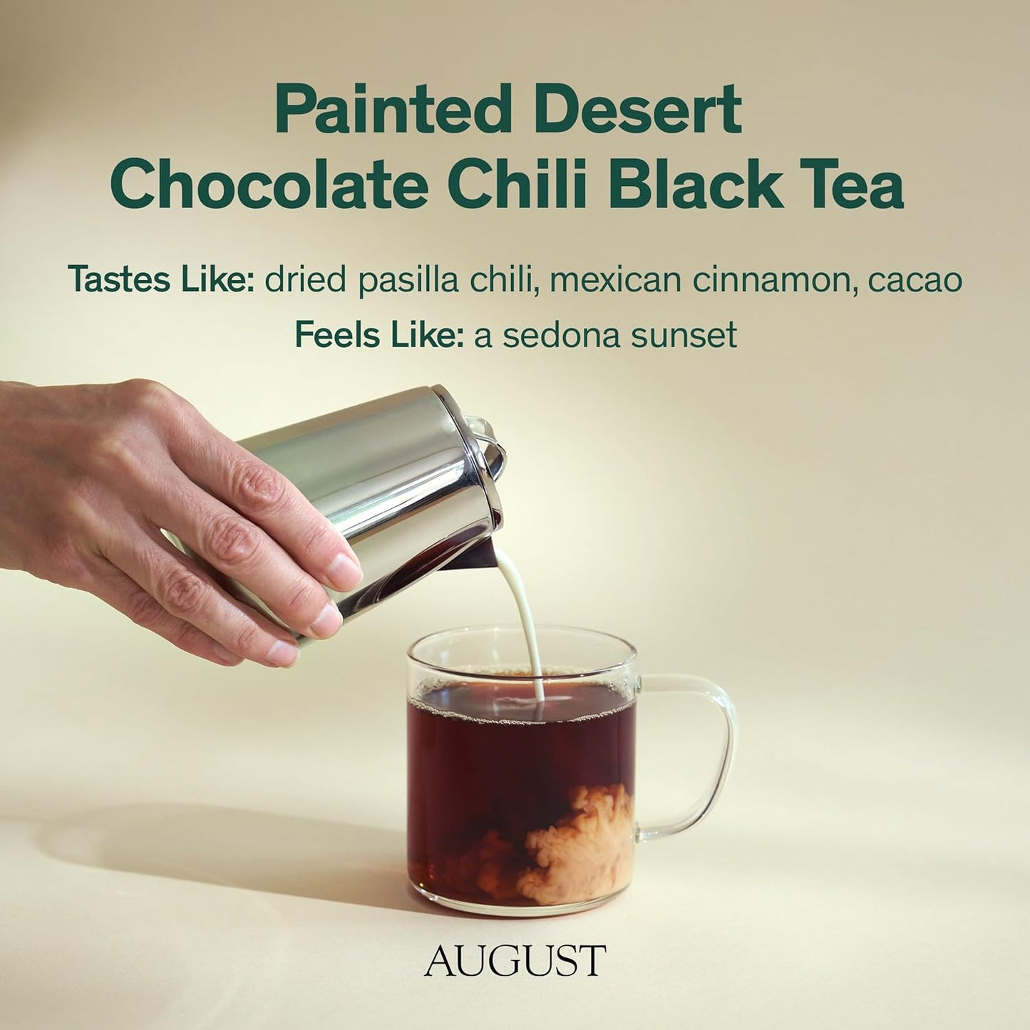 August Uncommon Painted Desert Black Tea – Spicy and Rich Blend with Notes of Mexican Chili, Cinnamon, and Dark Cocoa – Loose Leaf Tea Caffeinated for Daily Enjoyment in a Resealable Pouch (1.75oz)