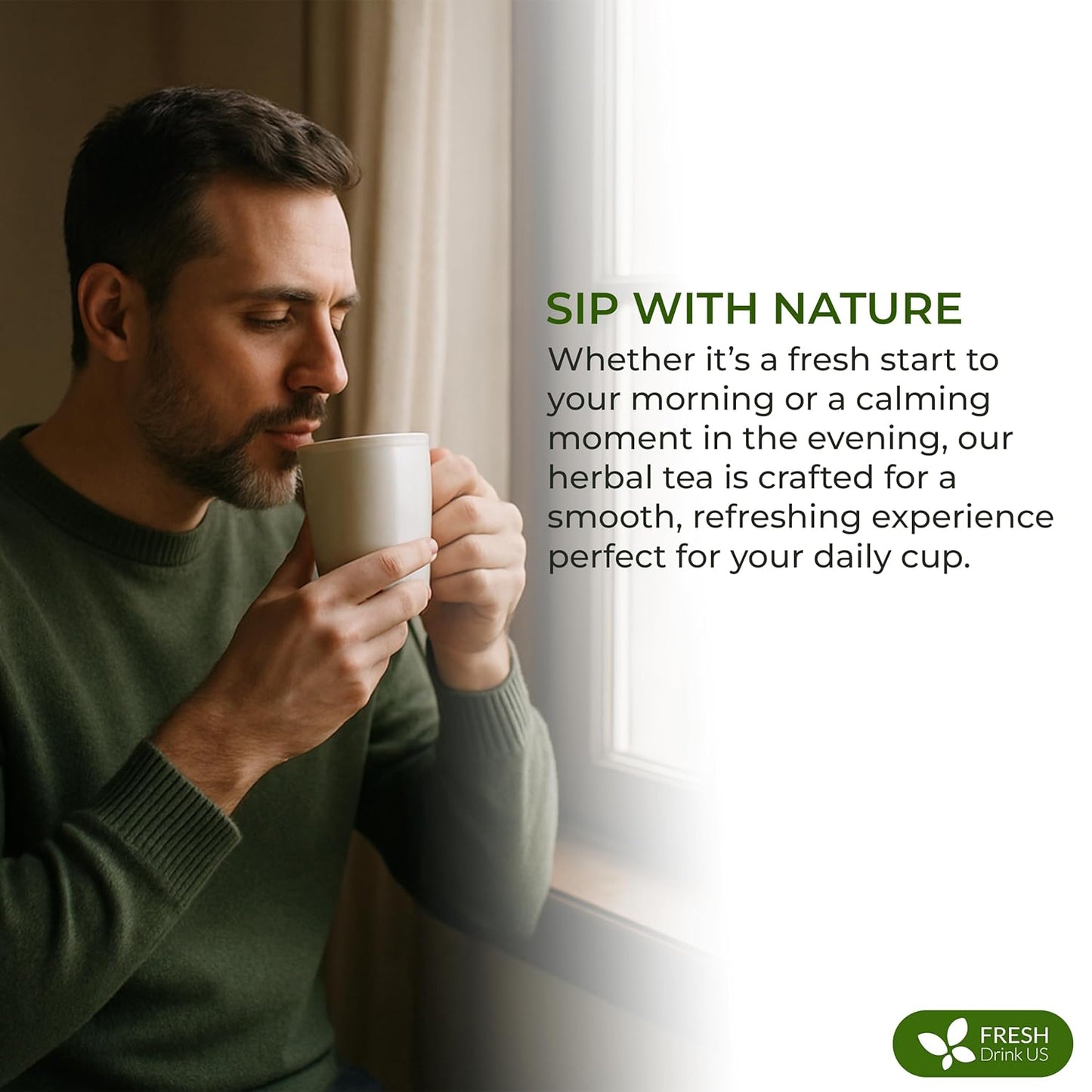 FreshDrinkUS, Premium 135 Tea Bags Men Super Detox Tea – Herbal Blend with Senna, Dandelion Root, Ginger, Peppermint & More – 100% Natural, Sugar-Free. Caffeine-Free. Gluten-Free. Vegan