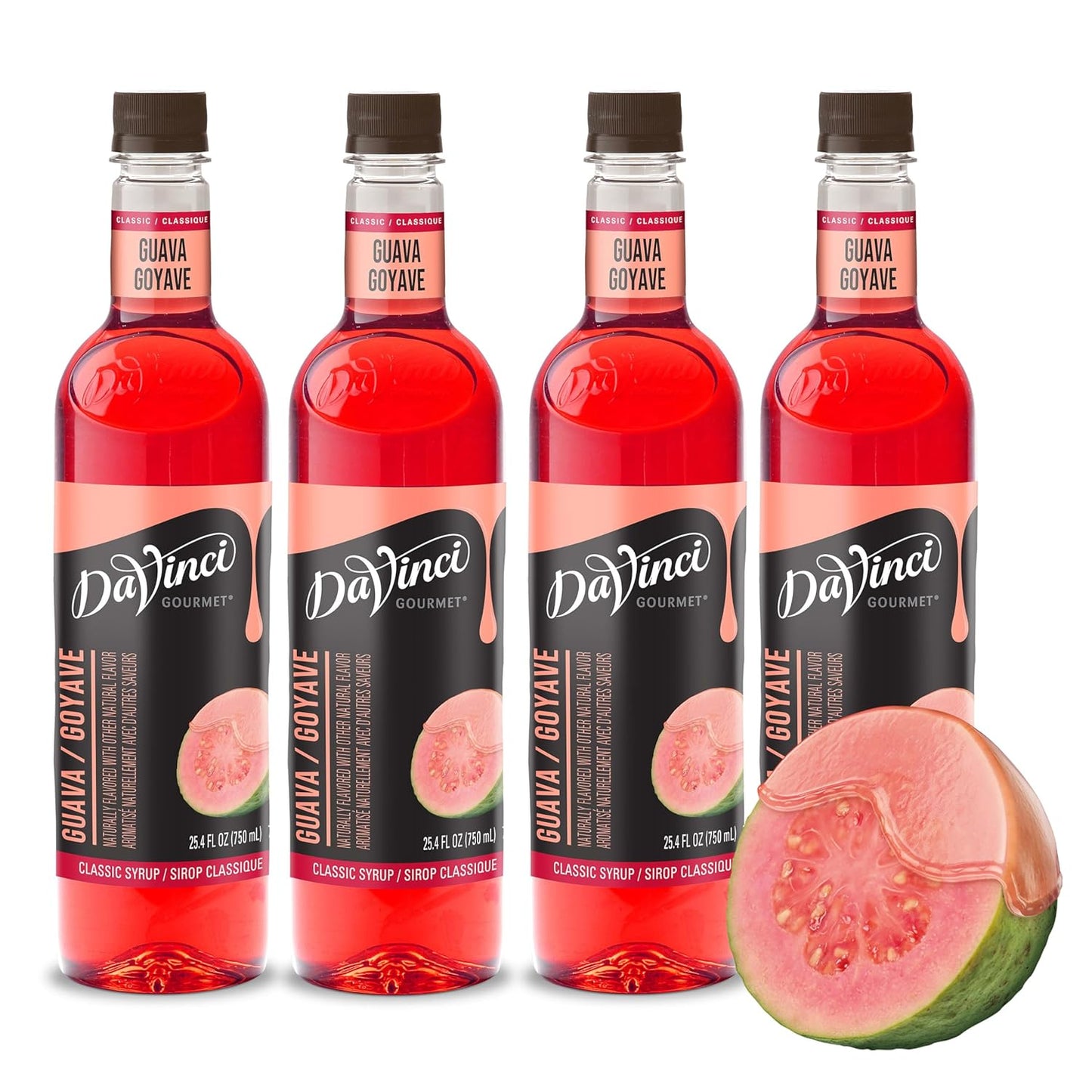 DaVinci Gourmet Classic Guava Syrup, 25.4 Fluid Ounces (Pack of 4)
