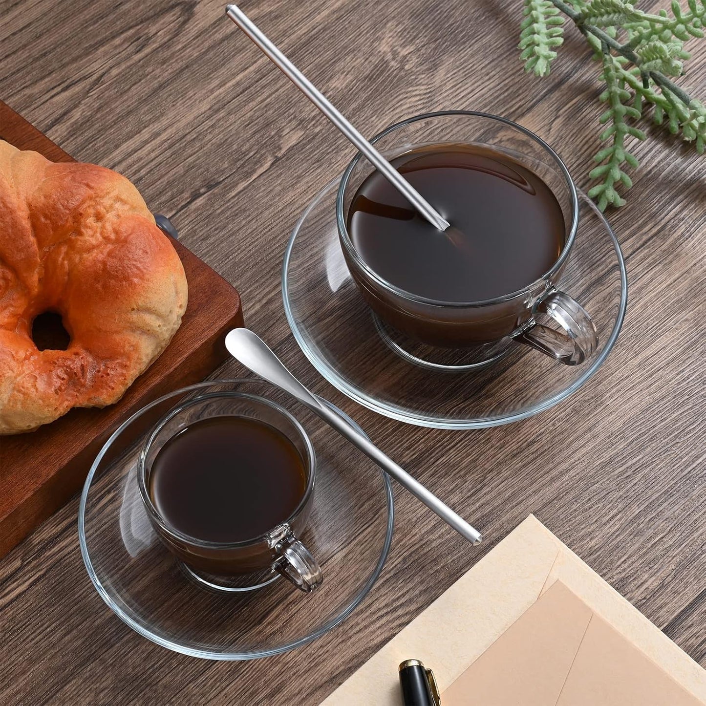 8-Pack 5.0" / 12.8cm Stainless Steel Stirring & Mixing Spoon – Reusable Bar Tool for Coffee, Tea, Iced Drinks & Cocktails