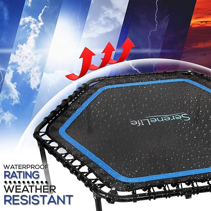 SereneLife 40"/48" Foldable Mini Trampoline - Compact Fitness 264 lbs