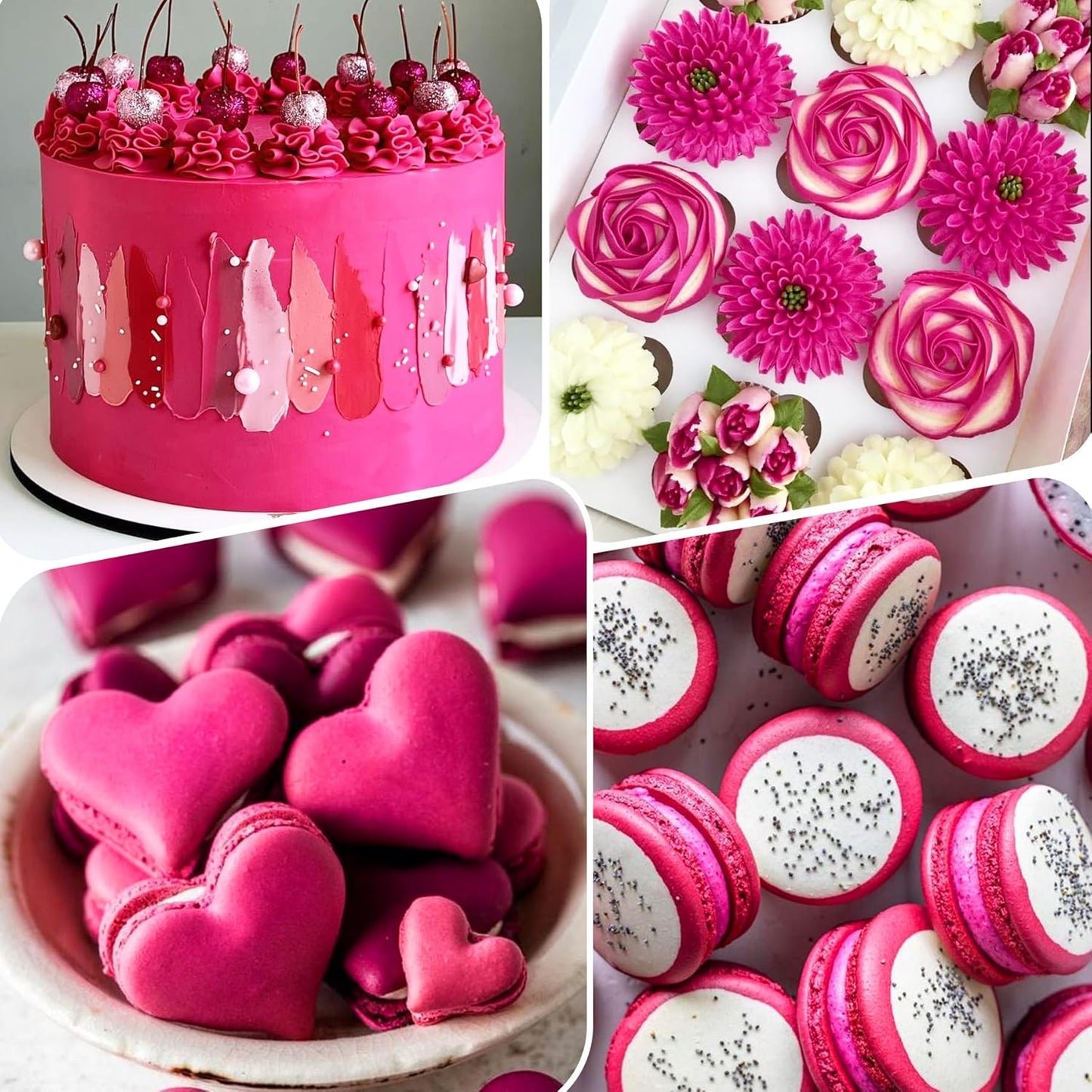 Food Coloring Gel - Vibrant Color Gel Food Coloring for Cake Decorating, Baking, Easter Egg, Icing - Tasteless Food Color Dye for Fondant, Cooking, Slime, Airbrush (Pink, 5.3oz)