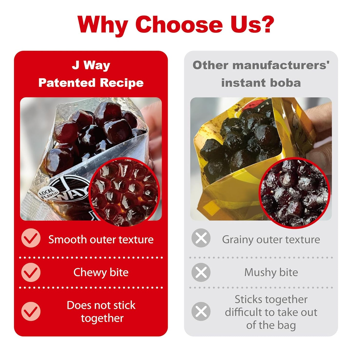 J WAY BOBA Authentic Instant Tapioca Boba Pearls for Milk Tea, Smoothies and Desserts, Tropical Fruit Flavor (Ready in Just 20 Seconds) - 4 Servings