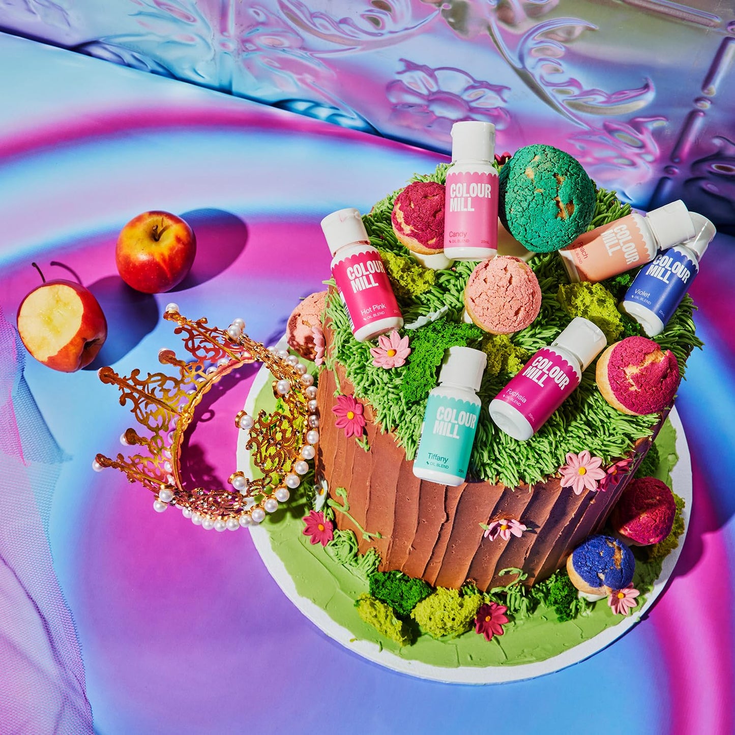 Colour Mill Fairytale-Pack Oil-Based Food Coloring, 20 Milliliters Each of 6 Colors: Candy, Hot Pink, Fuchsia, Peach, Tiffany and Violet 4.08 Fl Oz 120 milliliters