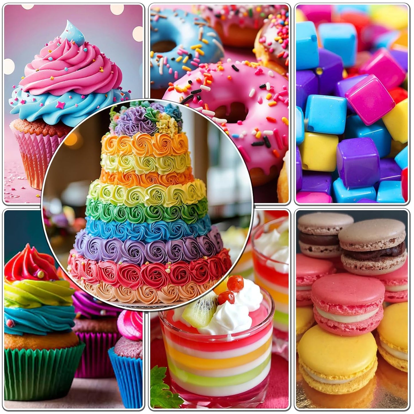 Gel Food Coloring - 10 Colors Concentrated Food Dye, Cake Decorating Supplies Tasteless Food Coloring Gel for Baking, Fondant, Cookie, Cake, Icing, Macaron, Easter Egg - 0.25 Fl. Oz