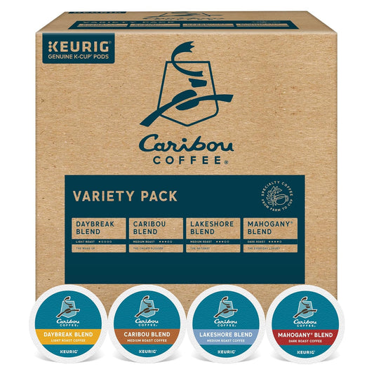 Caribou Coffee Single Serve Keurig K-Cup Pod Variety Pack, Light, Medium, and Dark Roast Coffees, 40-Count Box(Pack of 1)