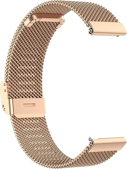 Adjustable Band Compatible with Lyaarka Watch Band for Women&Men Metal Mesh Stainless Steel Wristbands Bracelet Loop Strap Replacement Bands for Lyaarka Smartwatch (RoseGold)