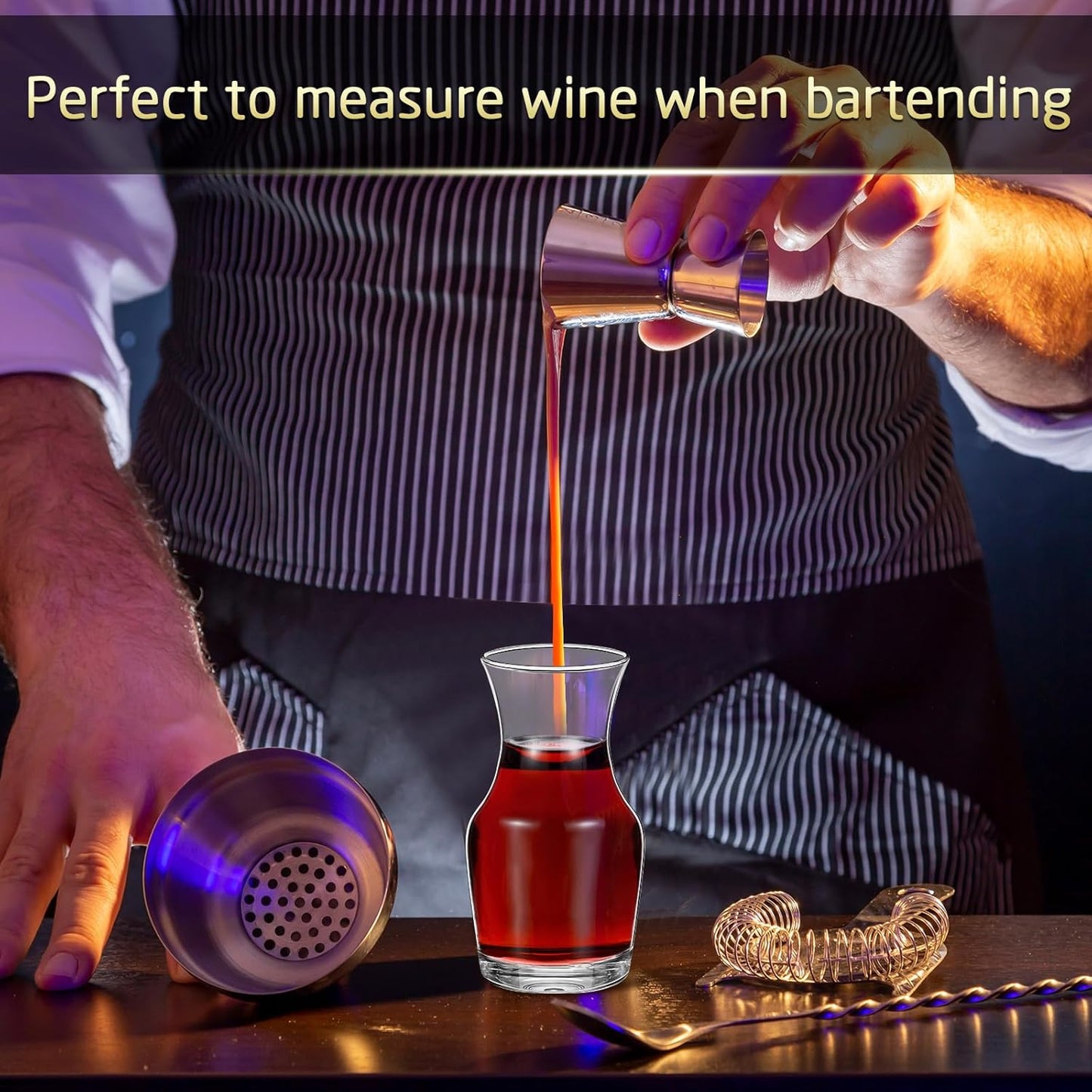 18 Pack Single Serving Wine Carafe Glass Small Mini Carafe Individual Wine Refill Decanter for Dinner Parties Tastings Bars Restaurants (6.5 oz)