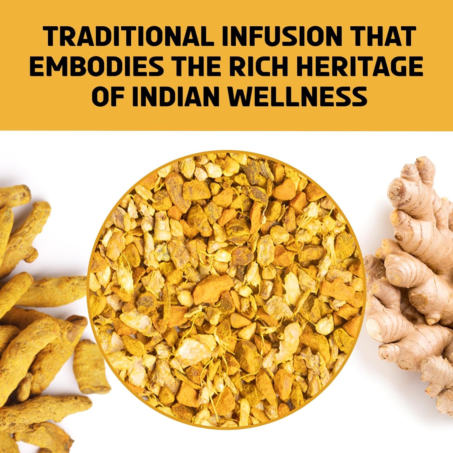 BREWIX, Turmeric Ginger Loose Herbal Tea (100+ Cups, 7.05oz/200g) Caffeine & Gluten Free | Ginger Root Tea | Savory & Spicy