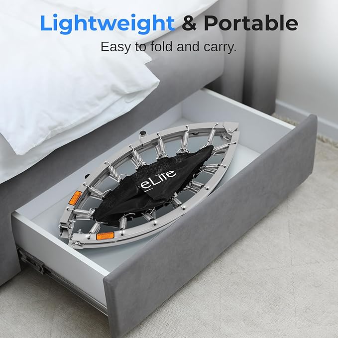 SereneLife 36"/40" Foldable Mini Trampoline - Compact Fitness 150/220 lbs