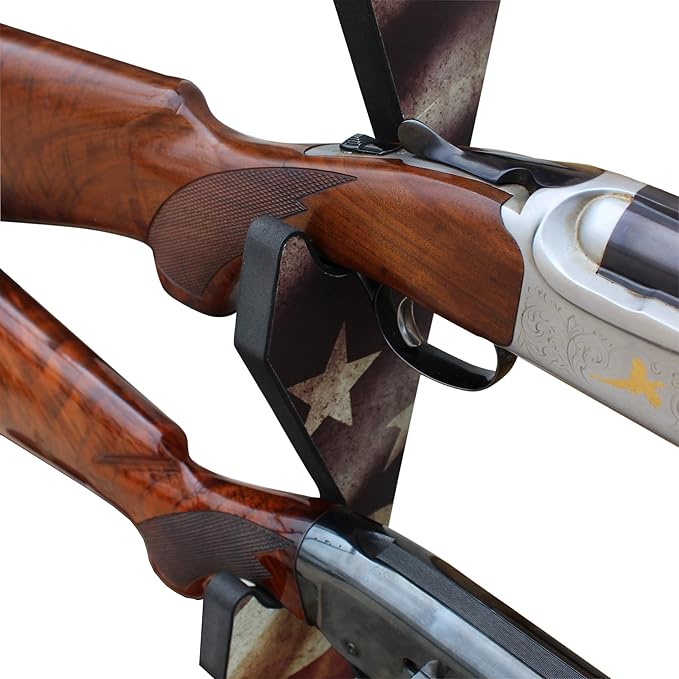Rush Creek Creations | Indoor Gun Rack for up to 3 Rifles or Shotguns, Premium Wood Construction with Scratch-Resistant Finish Gun Storage for Firearms, Alternative for Gun Safe for Rifles and Pistols