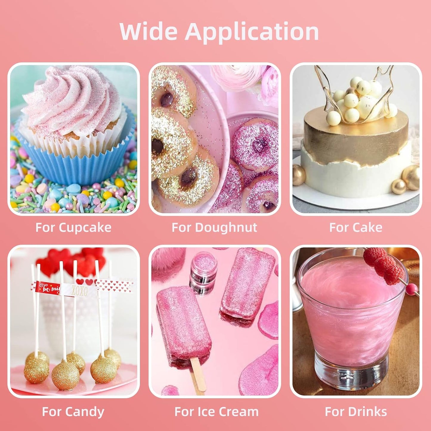 Edible Glitter Spray - 3/4oz Luster Dust Edible Food Grade Glitter Shimmer Dust Powder for Cocktails, Drinks, Cake Decorating - Metallic Food Coloring Powder for Wine, Candy, Cookie, Icing (Blue)