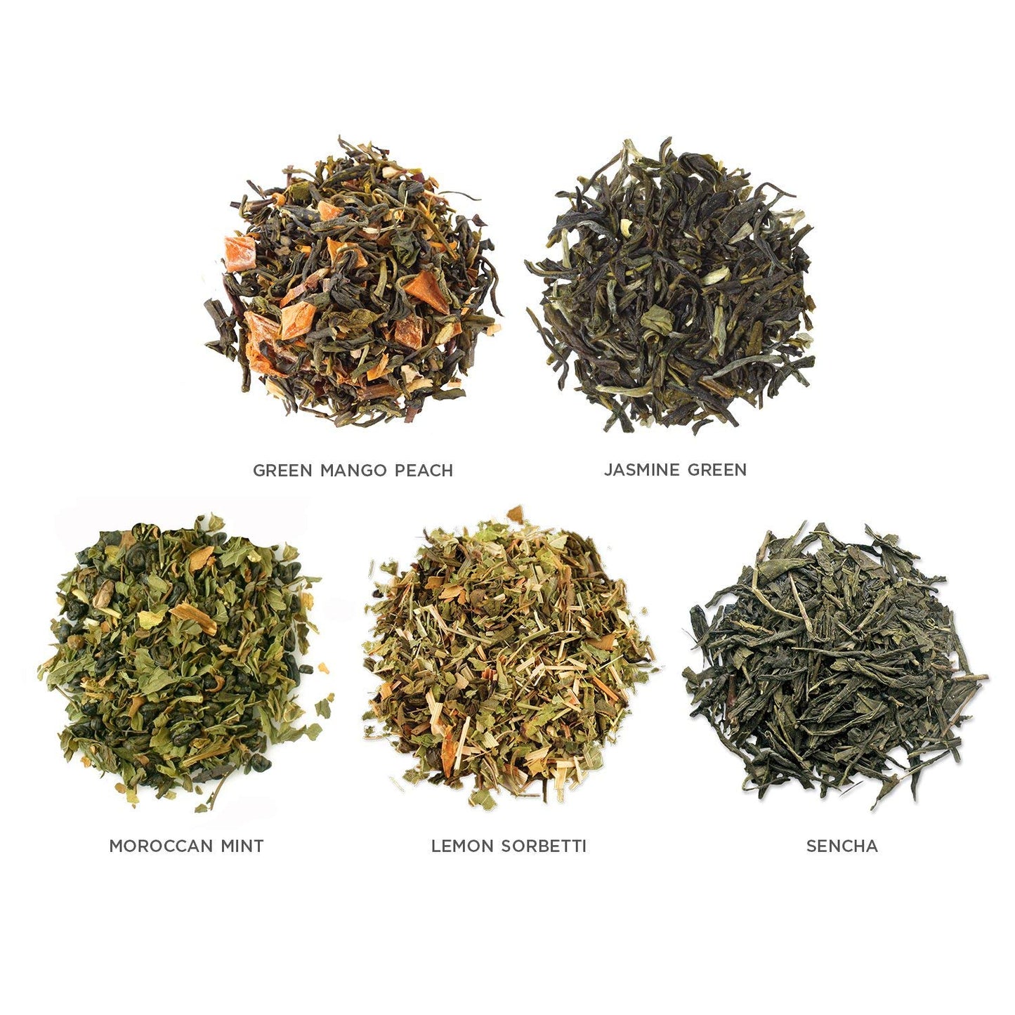 Tea Forte Green Tea Assortment Single Steeps Loose Leaf Premium Tea Gift Set Sampler, 15 Count 3 of Each Assorted Blends, Pre-Portioned Single Serve Pouches, Steeps 12 oz