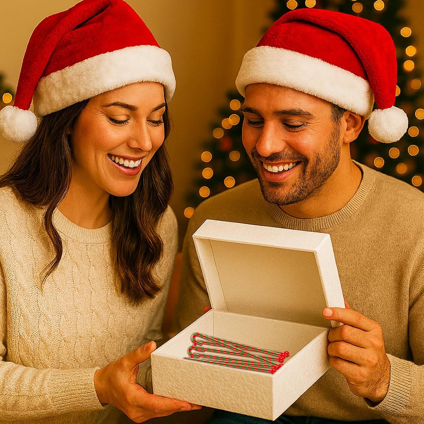 30 Pcs Christmas Coffee Stirrers Candy Cane Swizzle Sticks Coffee Bar Decoration Hot Cocoa Plastic Cocktails Drink Stirrers Reusable Beverage Stir Gifts for Xmas Party Supplies (Red, Green)