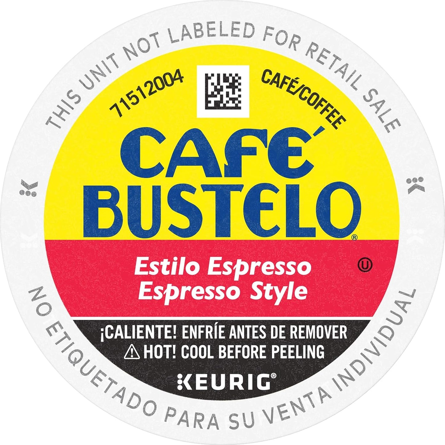 Café Bustelo Espresso Style Dark Roast Coffee, 128 Keurig K-Cup Pods