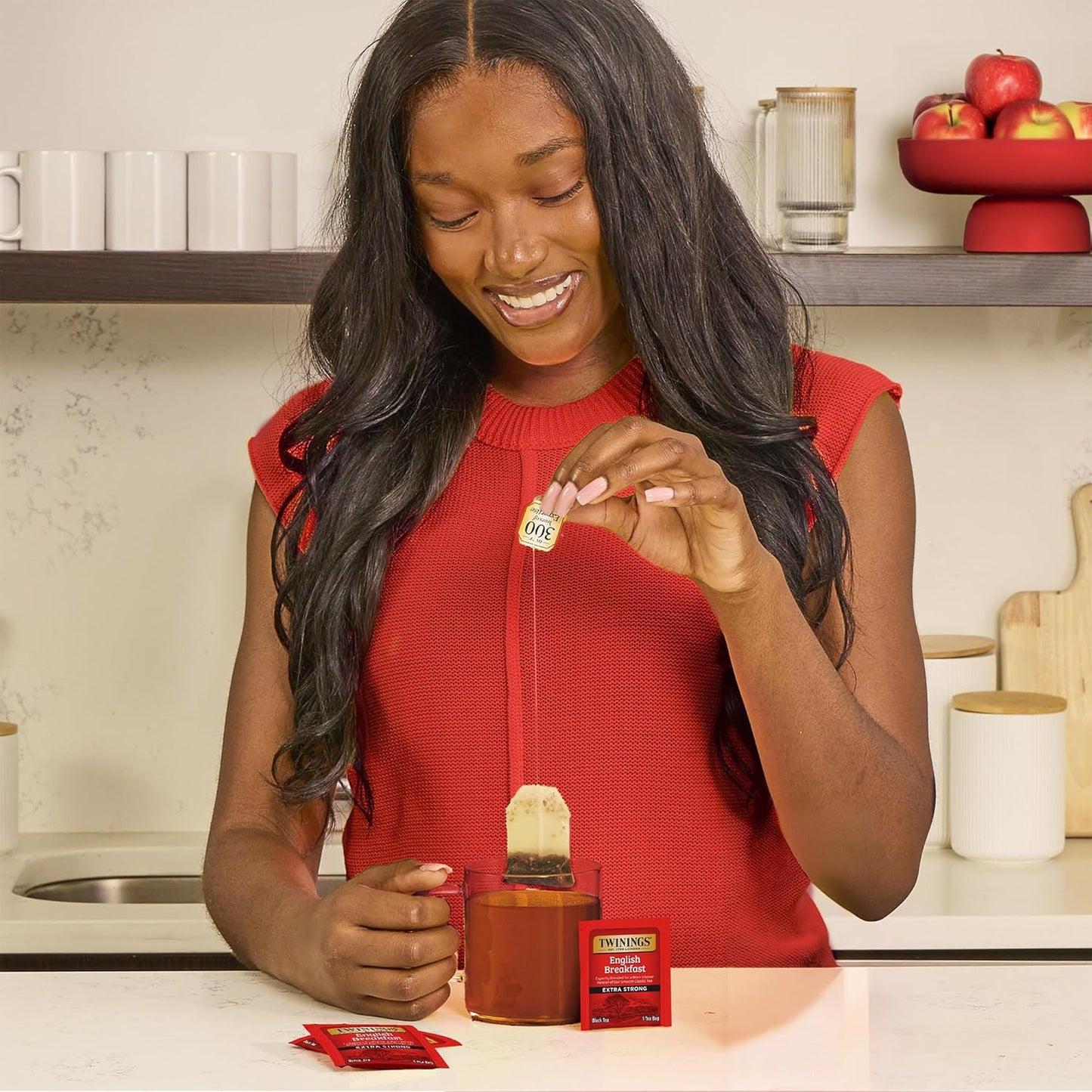 Twinings Extra Strong English Breakfast Black Tea Individually Wrapped Bags, 20 Count (Pack of 6), Robust, Caffeinated, Enjoy Hot or Iced, 120 Teabags