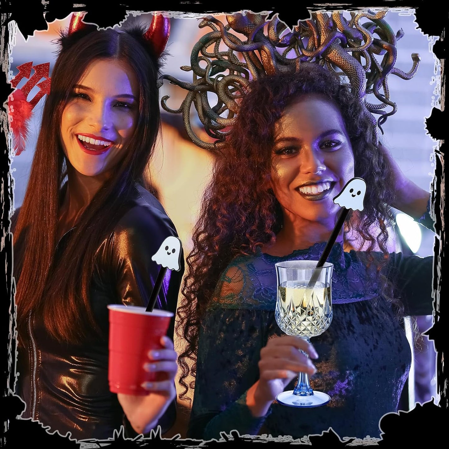 Remerry 18 Pcs Halloween Swizzle Sticks 6.7 Inches Halloween Reusable Stir Sticks Acrylic Drink Stirrers Ghost Cocktail Coffee Stirrers Bulk for Coffee Bar Cocktail Milk Party Decor(Ghost)