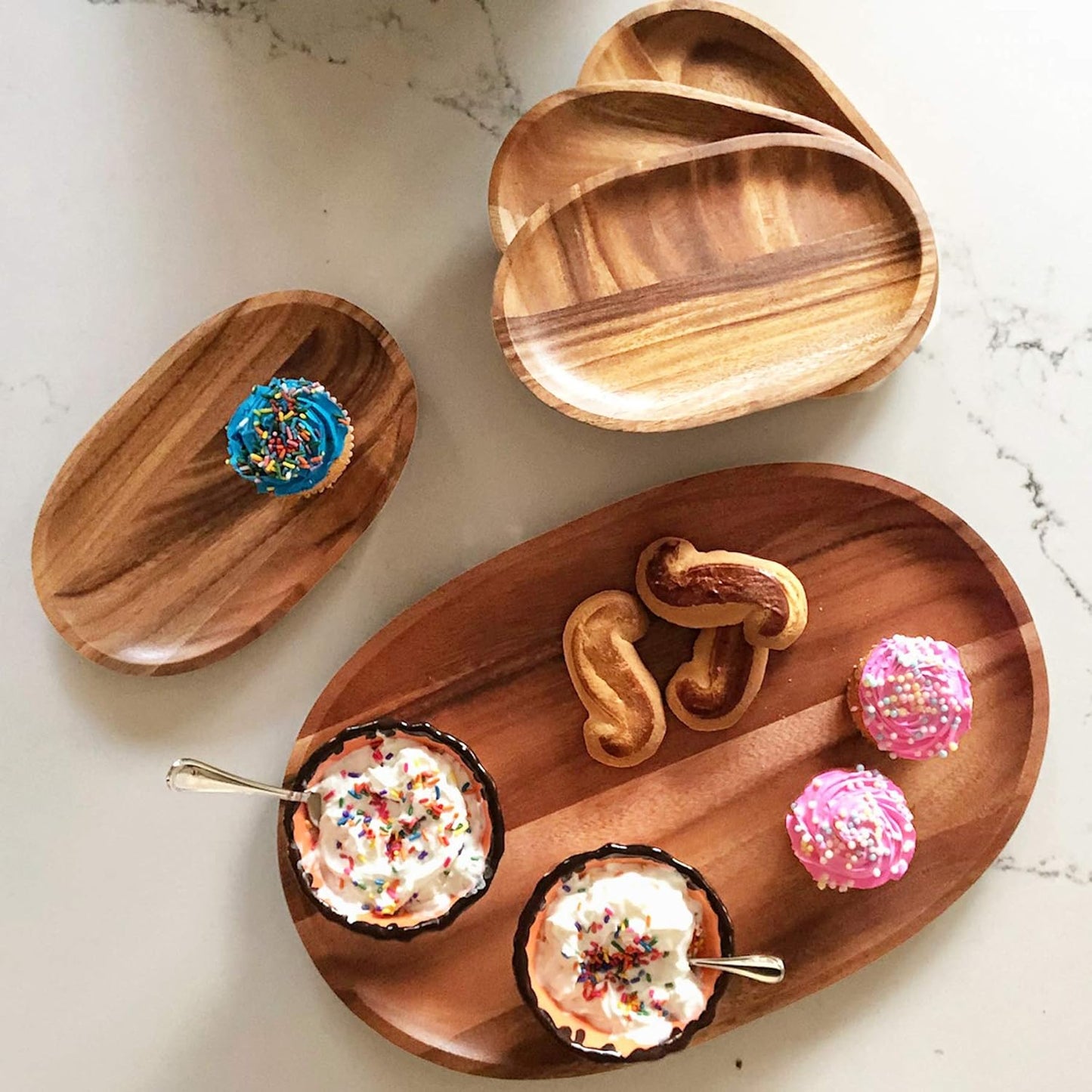 Woodard & Charles 18-Inch Acacia Oval Tray, Natural Acacia Extra Large