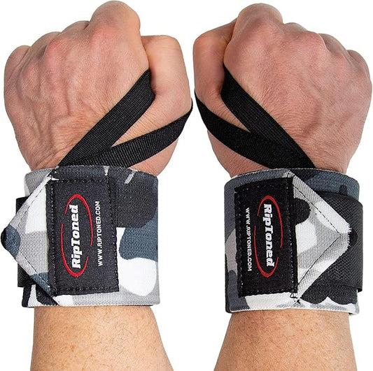 Rip Toned 18” Wrist Wraps - Wrist Straps for Weightlifting - Lift Better, Protect Wrist Pain - Adjustable, Durable, Machine Washable - Wrist Wraps for Weightlifting - USPA Endorsed for Men & Women