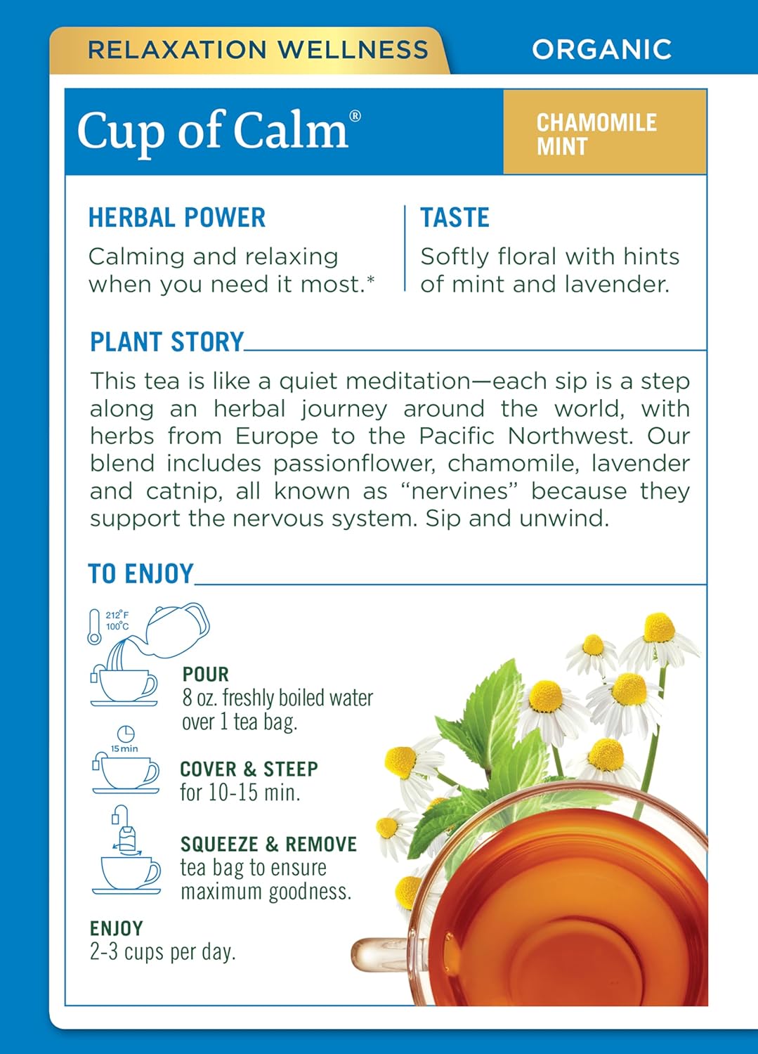 Traditional Medicinals Organic Herbal Tea Variety Pack for Stress and Sleep Support, 6 Flavors, Lavender, Chamomile, Lemon & Valerian Root, 96 Tea Bags, (6 Pack)