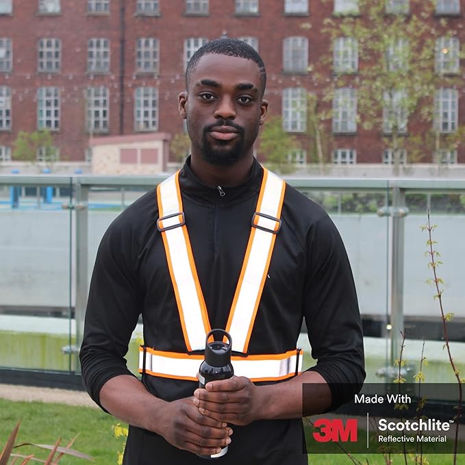 Salzmann Reflective Cross Belt Vest | Highly Reflective with Adjustable Straps | Made with 3M Scotchlite