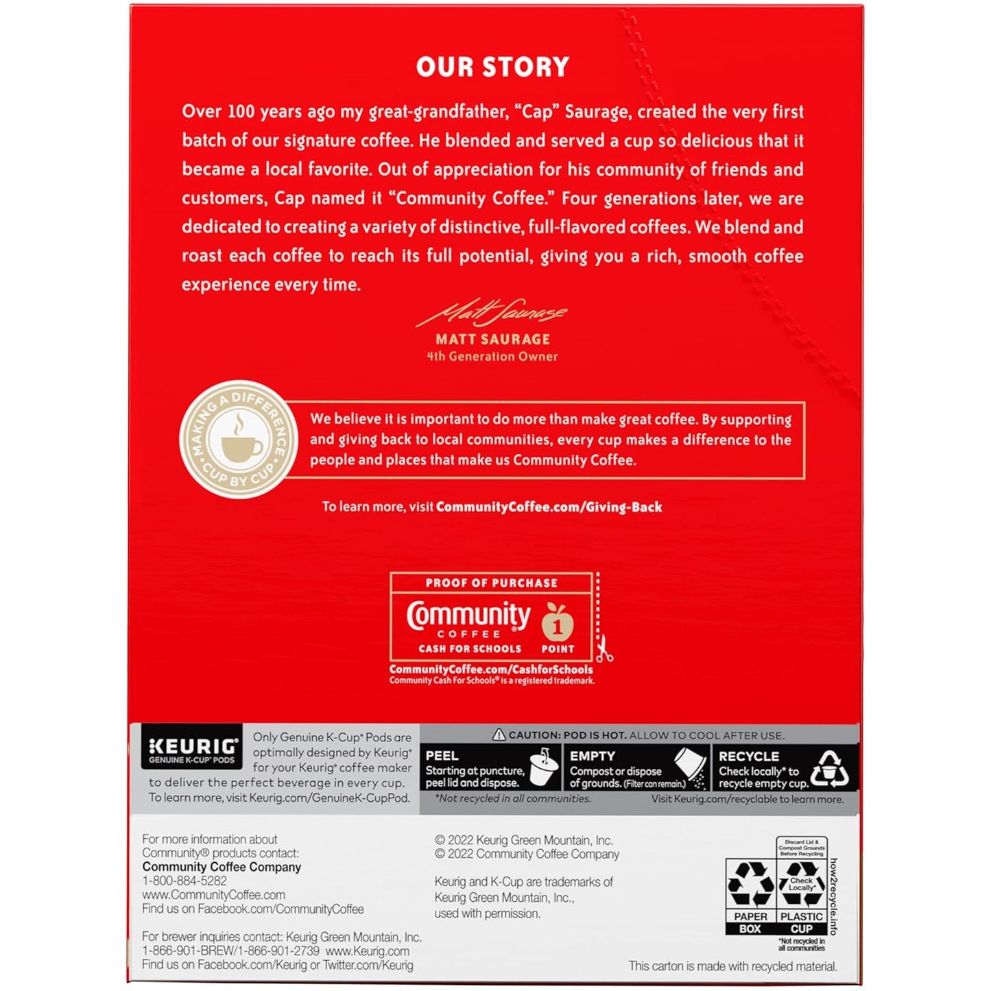 Community Coffee New Orleans Blend 24 Count Coffee Pods, Special Dark Roast, Compatible with Keurig 2.0 K-Cup Brewers, 24 Count (Pack of 1)